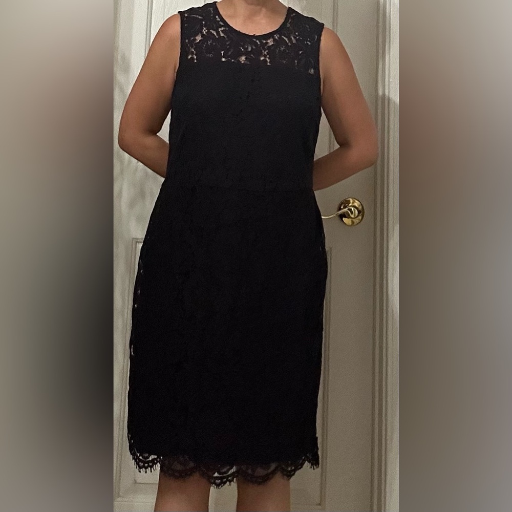 Banana Republic Black Lace Midi Dress